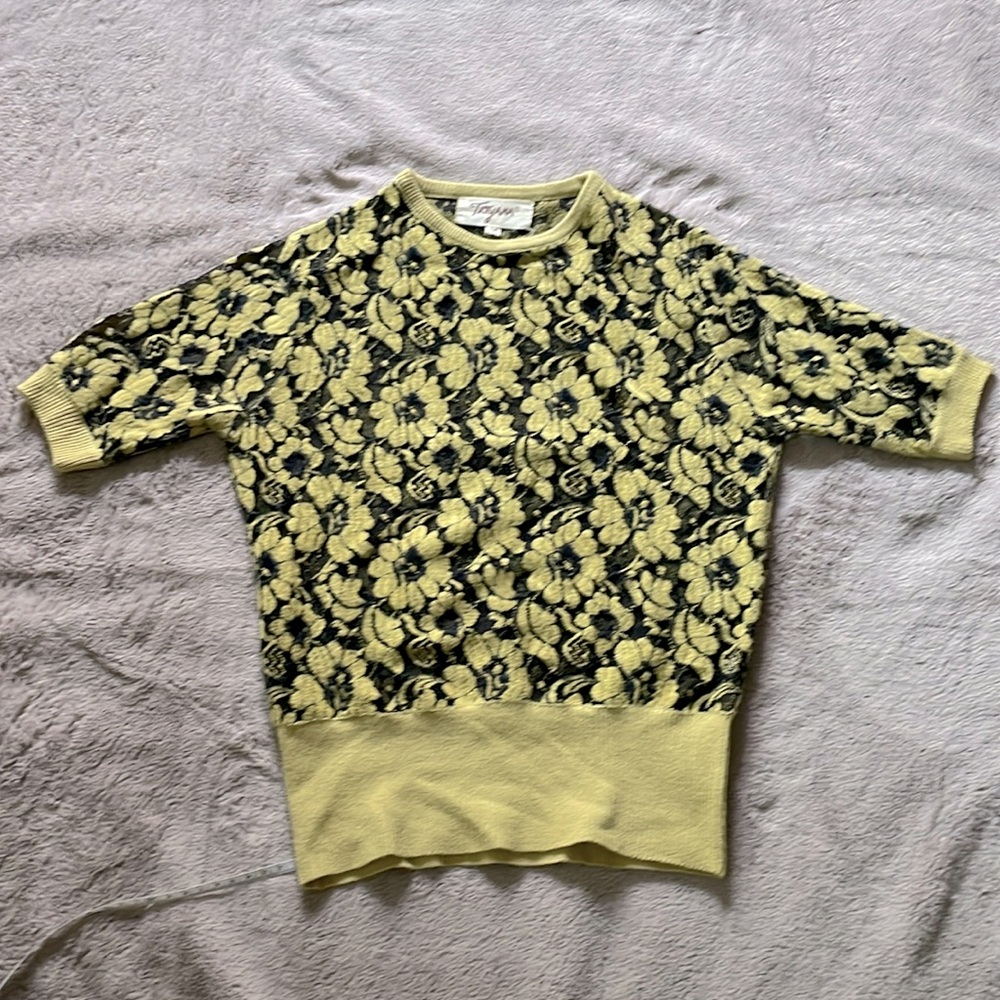 Lacey Floral Sweater from Tatyana Sz XS